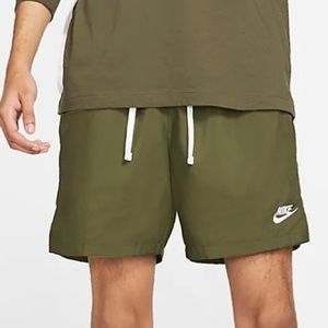 Nike Woven Flow Standard Fit Mid Thigh Length Green Athletic Shorts Size XXL